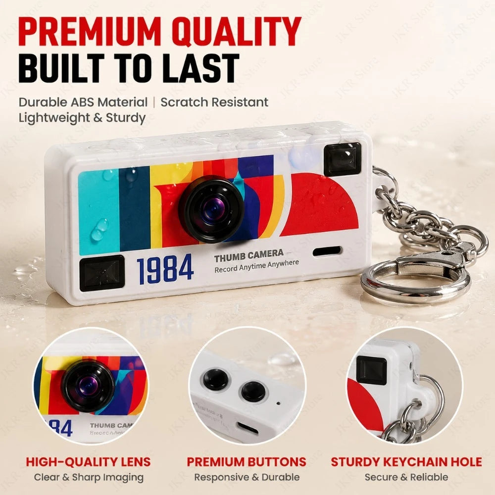 Light 1080P Keychain Mini Thumb Camera Portable Video Recorder Easy Carry For Daily Life Trip Outdoor Video Recording Qme