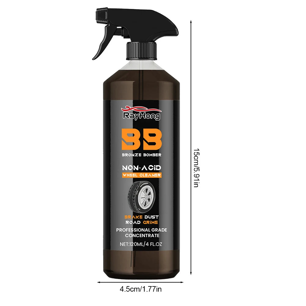 Powerful Rim Brake Buster Spray 120ml Car Detailing Brake Dust Remover Car Wash Wheel Cleaning Spray Car Washing Tools Qme