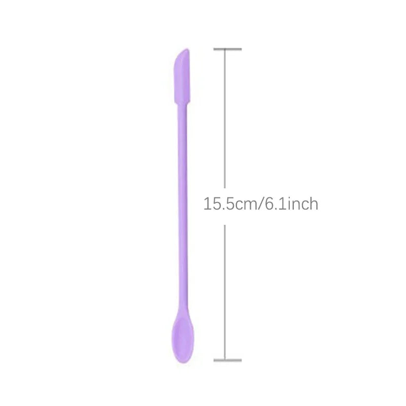 Double-headed Scraper Silicone Small Tip Spatula Cosmetics Foundation Qme