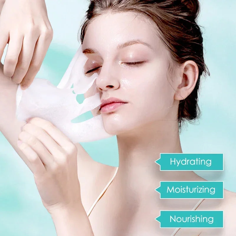 Hyaluronic Acid Hydrating Facial Mask Sheet Masks Face Shrinking Qme