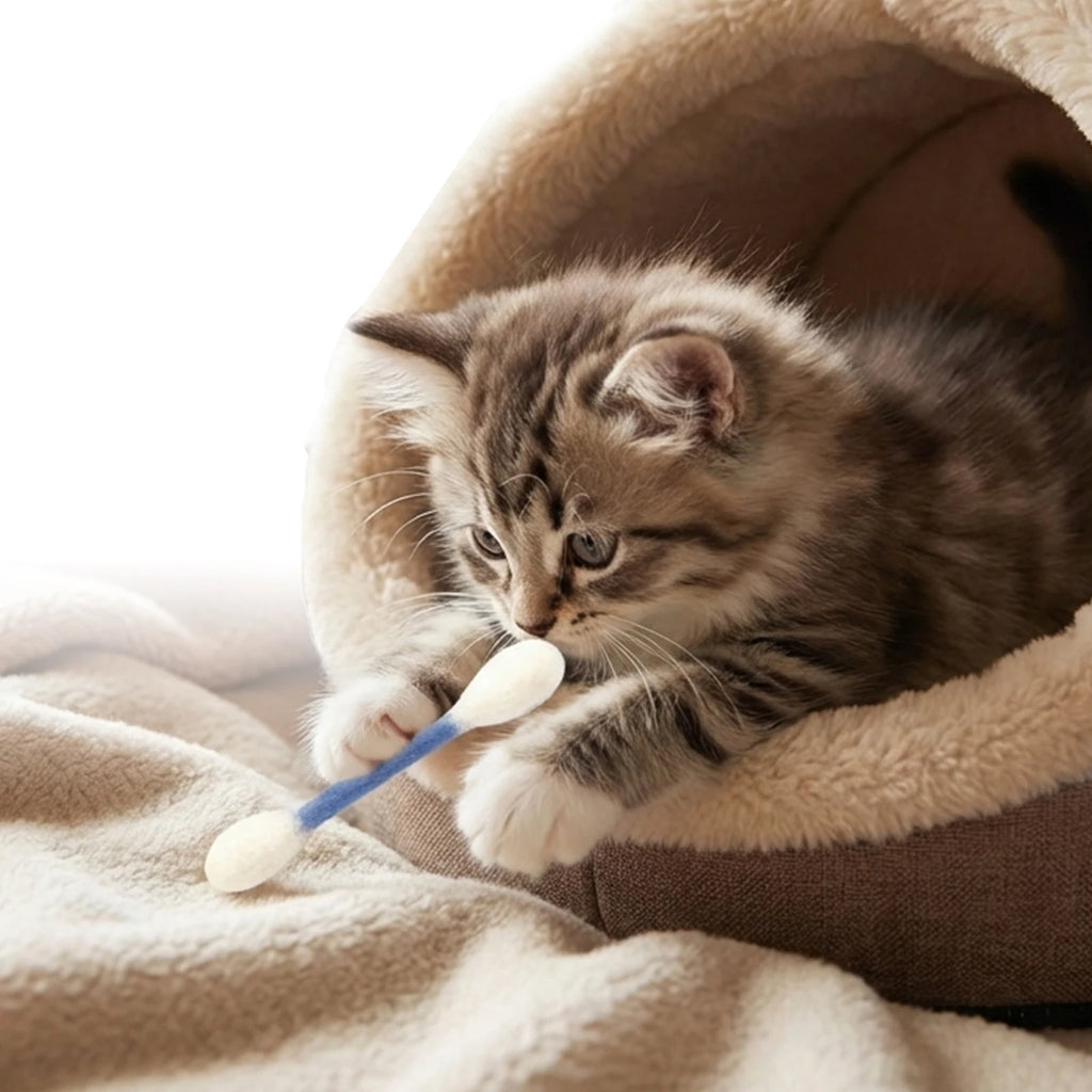 6pcs Felt Cotton Swab Cat Mint Interactive Tooth Cleaning Cat Toy Cat Giant Interaction Toy Soft Interesting Cat Pet Gift Qme