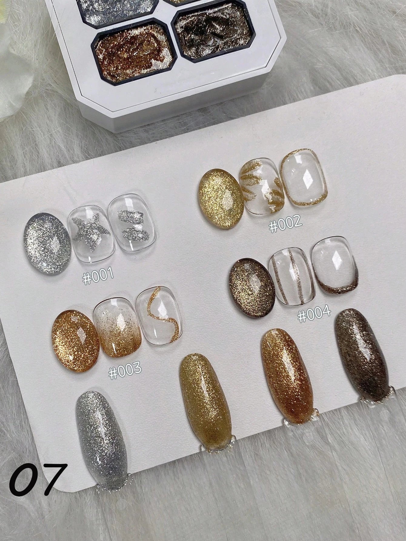 4 Colors Metal Wire Adhesive Solid Gel Nail Polish Gradient Semi Qme 07