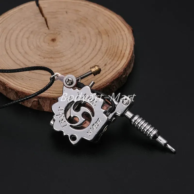 Men Charm Tattoo Machine Stainless Steel Jewelry Necklaces With Pendant Male Women Punk Hip Hop Accessories Gifts Wholesale Qme MTM05-SR