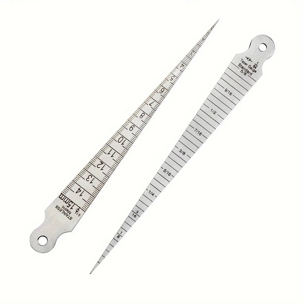 1-15mm Stainless Steel Taper Gauge, Wedge Feeler Gauge for Gap and Hole Measurement Qme