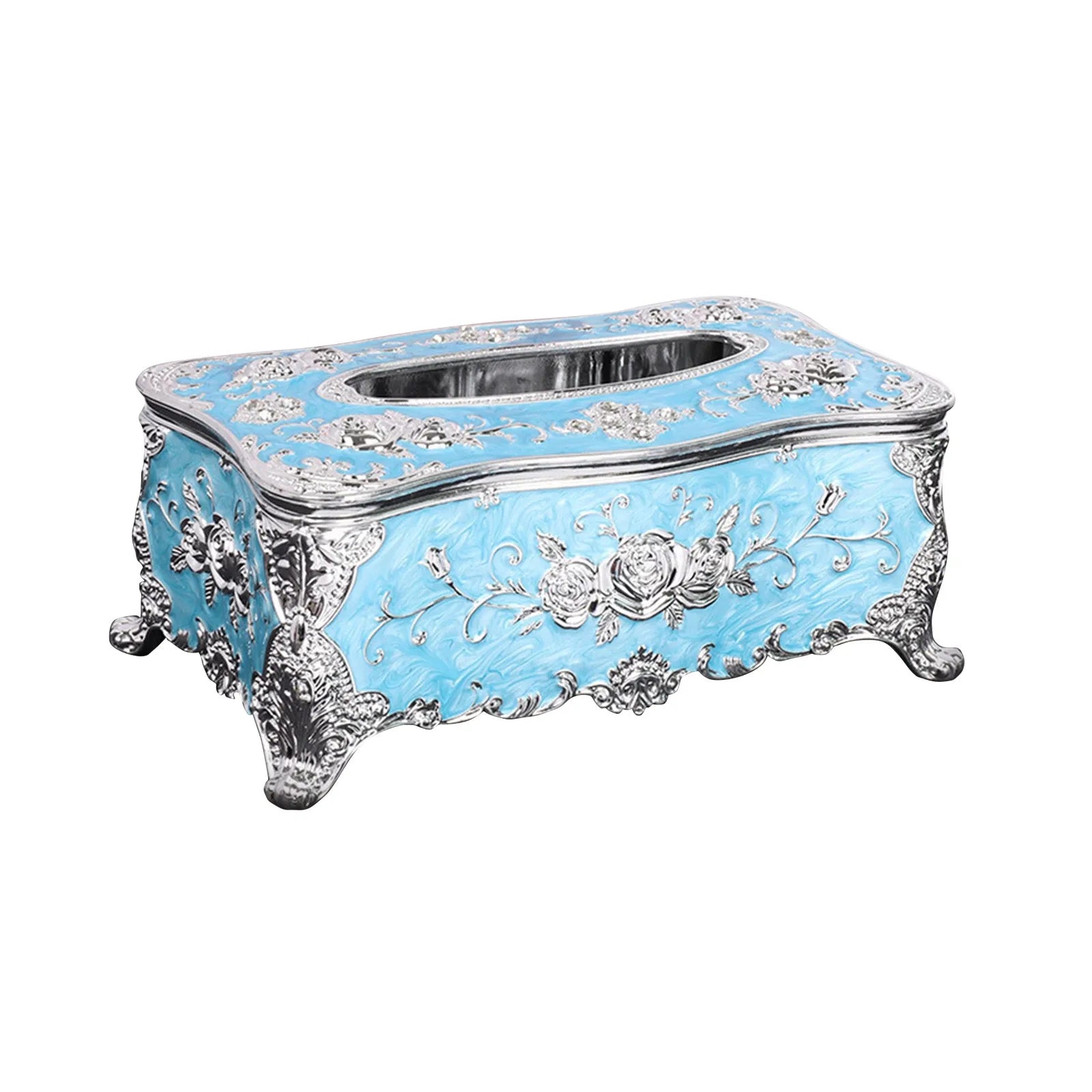 Exquisite Creative Tissue Box Creative Punch-free Tissue Box Paper Towel Holder Bathroom Waterproof Tissue Box Decor Props Qme Light Blue One Size