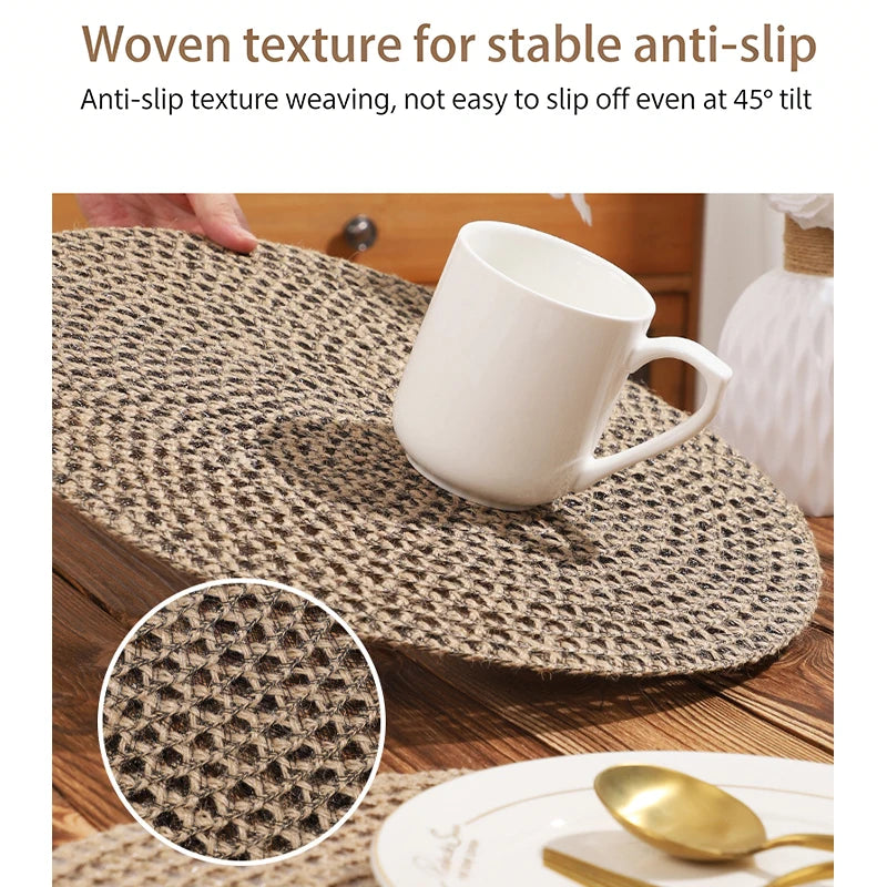 Heat-resistant Non-slip Table Mats Farmhouse Boho Dining Decor Qme