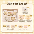 5/8PCS Cute Bear Powder Puff Set Soft Flocking Wet & Dry Use Sponge Mini Fingertip Puff forSkin-friendly Flocking Air Cushion Qme 8PCS