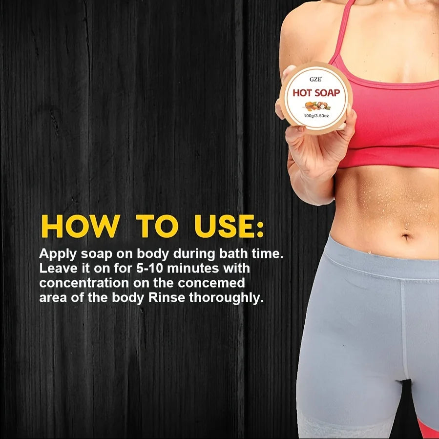 GZE Sweat Workout Enhancer Body Hot Soap - Makes You Sweat Harder and Faster, Body Massage Hot Bar Improve Workout Muscle Qme