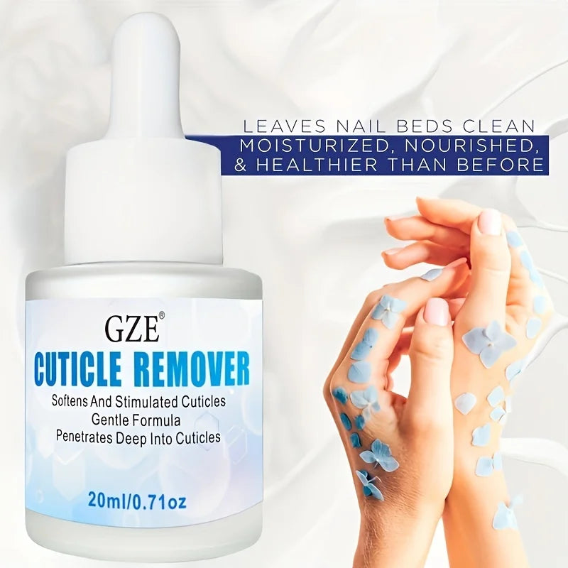 GZE Cuticle Remover Gel with Cuticle Pusher, For Trimming and Softening Cuticles, Nail Care Tool for Salon-Quality Results Qme