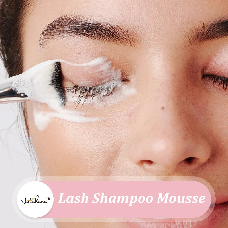 NATUHANA Gentle Lash Cleansing Mousse No Irritation Eyelash Shampoo Qme