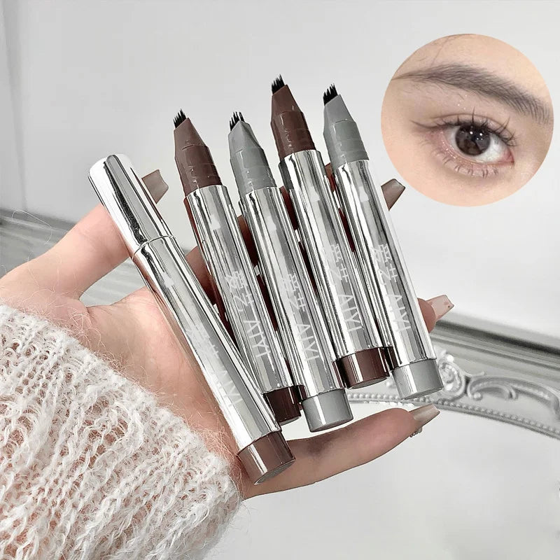 Head Eyebrow Tattoo Marker Sweatproof Realistic Hair Stroke Design Qme