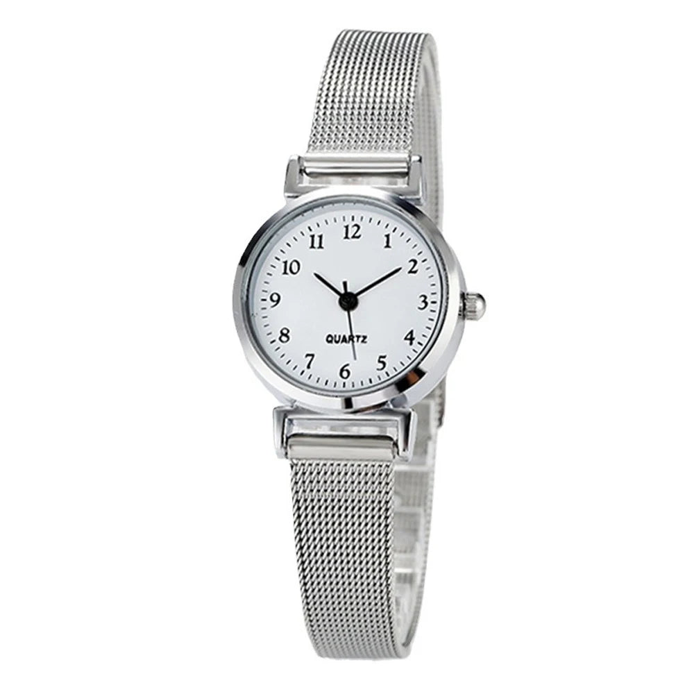 2pcsWomen Fashion Watch Casual Bracelet Watches Set Ladies Simple Dial Quartz Wristwatches Dress Clock Montre Femme Qme