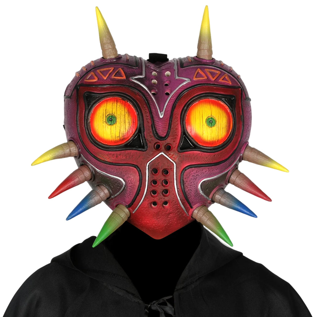 Majoras Mask Legend Funny Novelty Latex Mask Scary Realistic Face Mask Halloween Cosplay Costume Props Adults Qme PURPLE