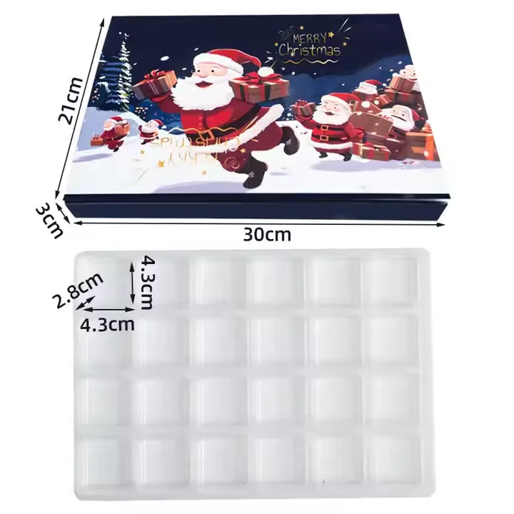 2025 Christmas Countdown Advent Calendar Gift Box 24 Days Mystic Blind Box Festive Christmas Decorations Surprises for Holidays Qme