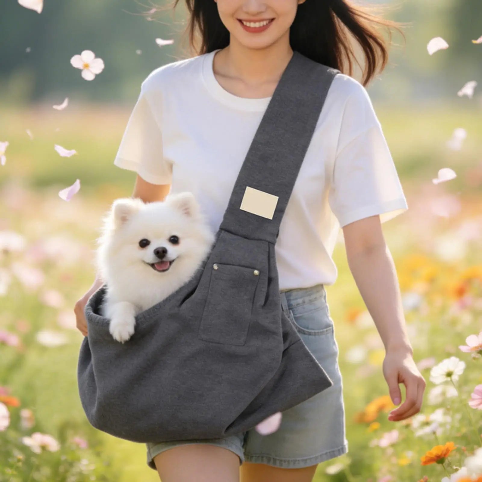 Pet Carrier Bag Breathable Portable Lightweight Carrying Sling Travel Qme