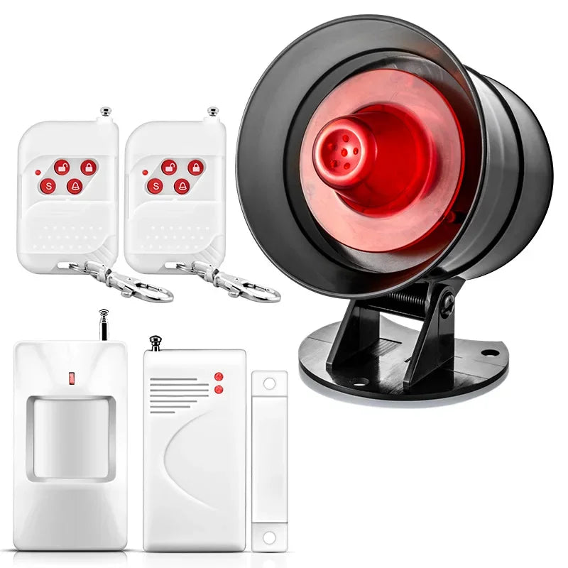 Security Alarm System Curtain Infrared Smoke Sensor 110dB Wireless Local Alarm Security Systems Home Siren Memory Speaker Qme