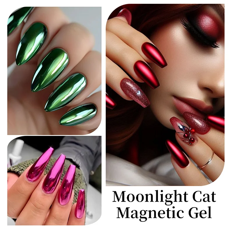 Instant Chrome Nail Polish 12 Colors - No UV Lamp Mirror Effect, Quick Dry Metallic Nail Lacquer, Long Lasting Salon Nail Polish Qme