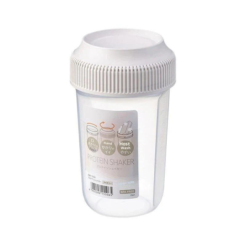 Fitness Shaker Cup Men Women Sports Protein Powder Milkshake Mixing Qme A3 White