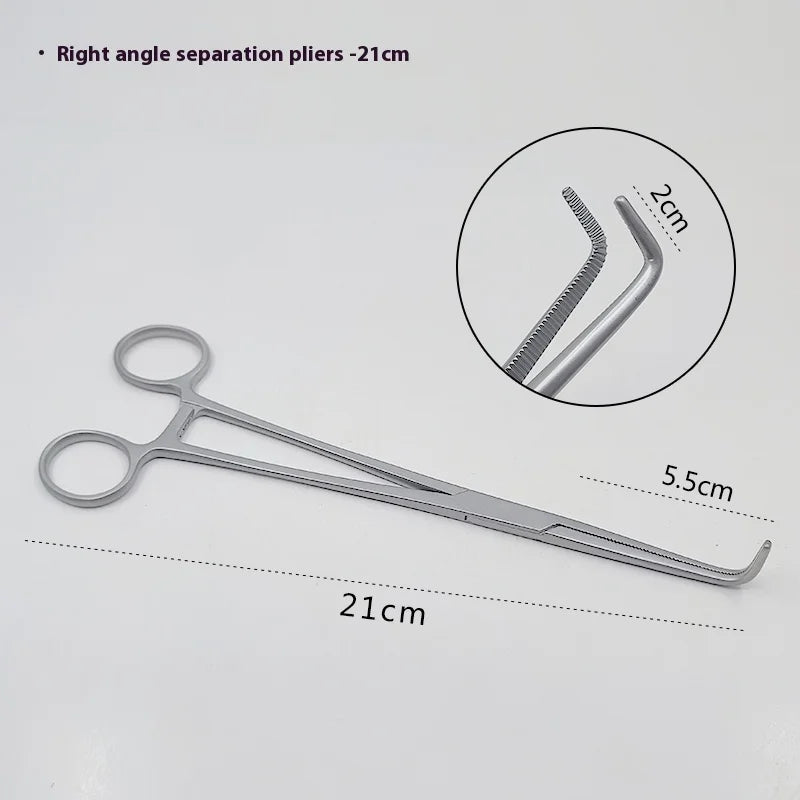 Right-angle Detachable Ligating Forceps Elbow Hemostatic Vascular Qme b