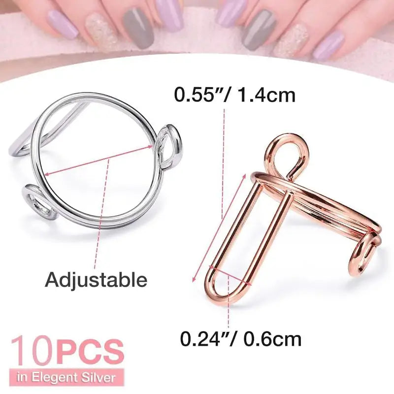 Stylish Nail Rings Women Elegant Fingertip Cover Daily Use Reuse Qme
