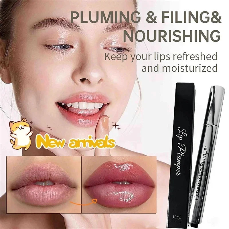 Glow Tulip Lip Plumper Spicule Plumping Lip Shot Extreme Lip Plumper Gloss Extreme Volume Serum Oil Sexy Beauty Makeup Korean Qme