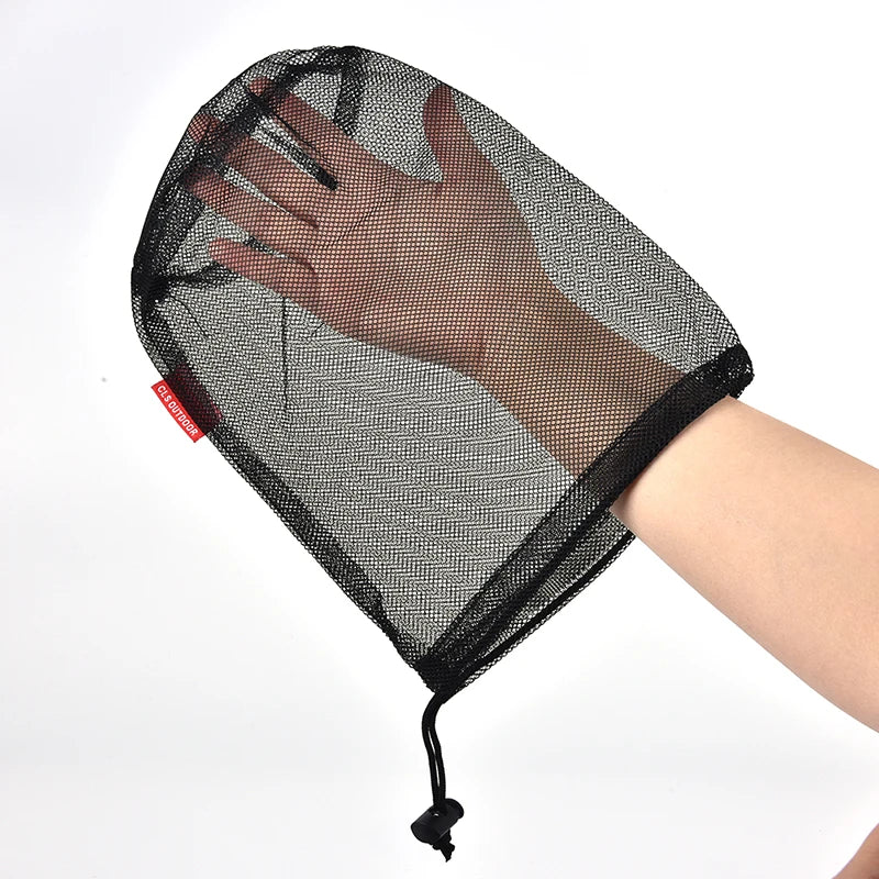 Nylon Mesh Drawstring Bag Cutlery Bottle Pot Pan Kettle Storage Qme L