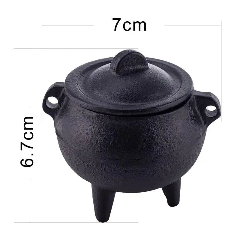 Mini Cast Iron Sandalwood Incense Holder Sage Smudge Pot Burner Home Decor Suitable For Meditation Yoga Halloween Qme A2