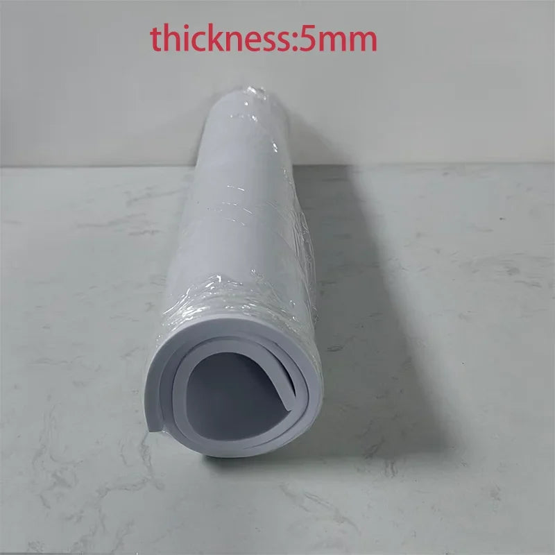Thickened Foam Pad EVA Sponge Soundproof and Shockproof Carpet, Cuttable Floor Foam Mat, Thickened Without Adhesive Backing Qme white-5mm 35cm x 100cm