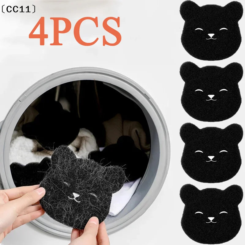 Pet Hair Remover Bear Shape Laundry Ball Washing Machine Lint Catcher Qme