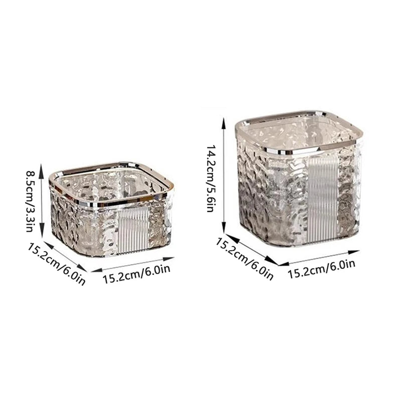 Organizer Storage Box Clear Acrylic Hair Tie Headband Laundry Pods Qme