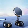 Car mounted magnetic phone holder 720 ° rotatable and foldable, strong magnetic holder anti shake, universal for car navigation Qme Black