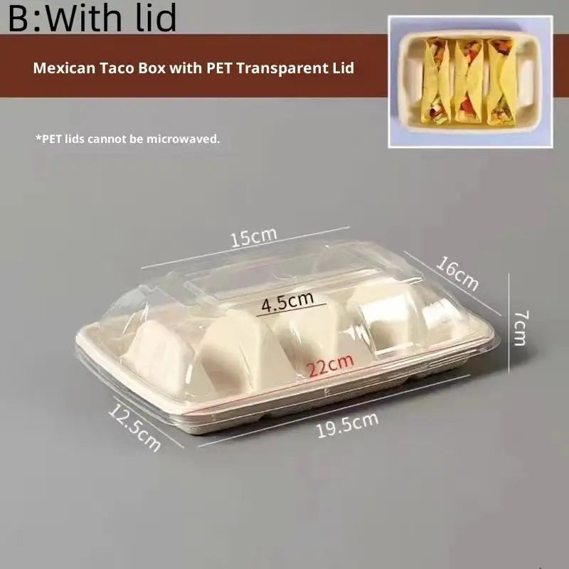 Disposable Taco Plates 3 Compartments Serving No Messy Dining Qme B