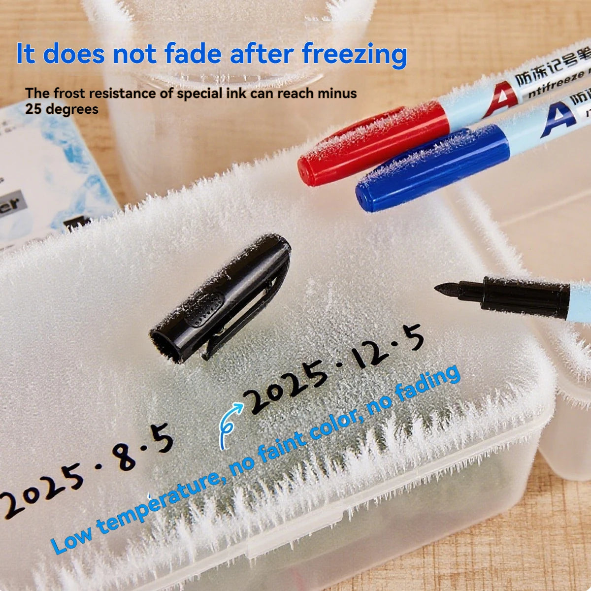 Antifreeze Oily Marker Pens - Quick Dry Waterproof Markers Non-toxic for Plastic,Wood, Rocks, Metal, Canvas, Art Supplies Qme