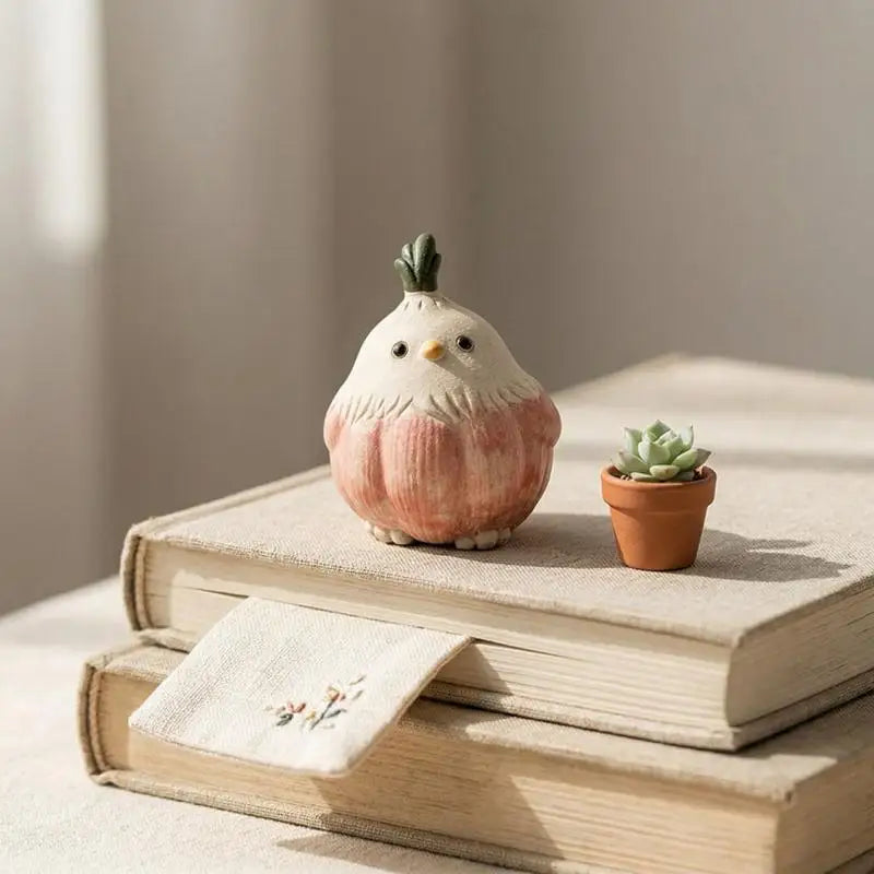 Home Decor Office Desktop Decoration Idea Festive Garlic Bird Tea Pet Qme