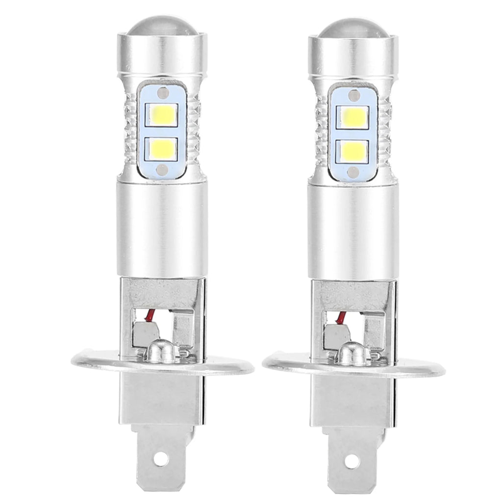 2x H1 6000K Super White 3‑5W LED Fog Light Bulbs Kit Fog Driving Light Fog Driving Light Fog Light Car Fog Light LED Fog Light Qme H1 6000 K WHITE