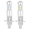 2x H1 6000K Super White 3‑5W LED Fog Light Bulbs Kit Fog Driving Light Fog Driving Light Fog Light Car Fog Light LED Fog Light Qme H1 6000 K WHITE