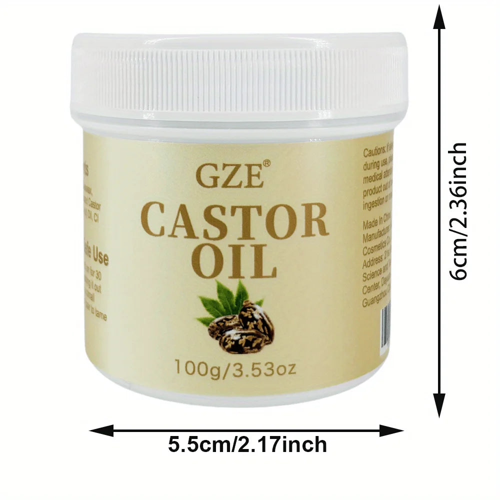 GZE Castor Oil Hair Oil Pressing Oil Deep Conditioning Repair Split Ends Anti-Breakage Silky Hair For Dry Hair Hydrating Qme