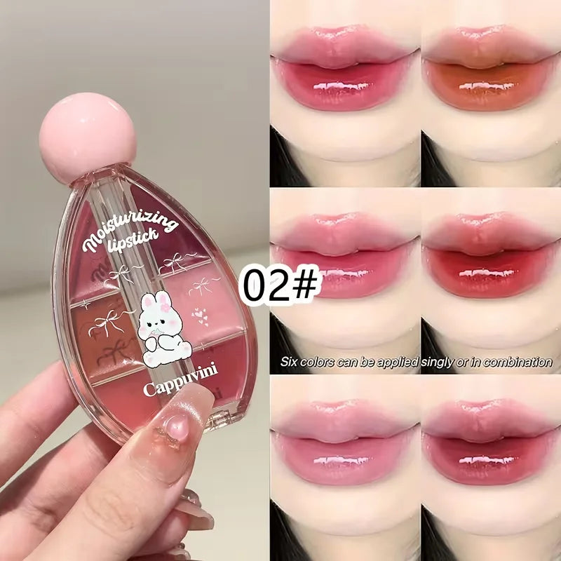 6 Colors Mirror Lip Glaze Hydrating Plumping Long-lasting Wear Easy Qme 02