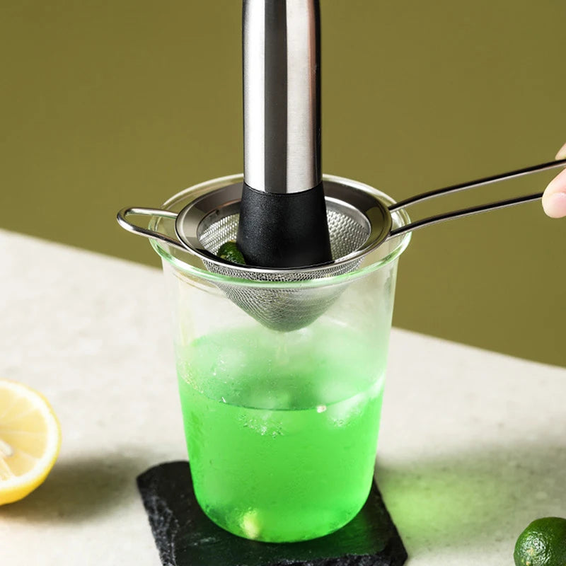 Fine Mesh Stainless Steel Conical Strainer Cocktail Bar Strainer Premium Mesh Cocktail Cone Strainer Qme
