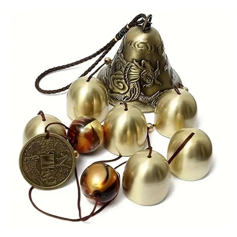 Yard Garden Ideal Home Outdoor Decorati 6 Copper Bells Metal Wind Qme A1