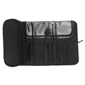 Makeup Brush Travel Case Makeup Brush Travel Case 12 Slots Multifunctional Waterproof Foldable Travel Cosmetic Brush Case Black Qme black