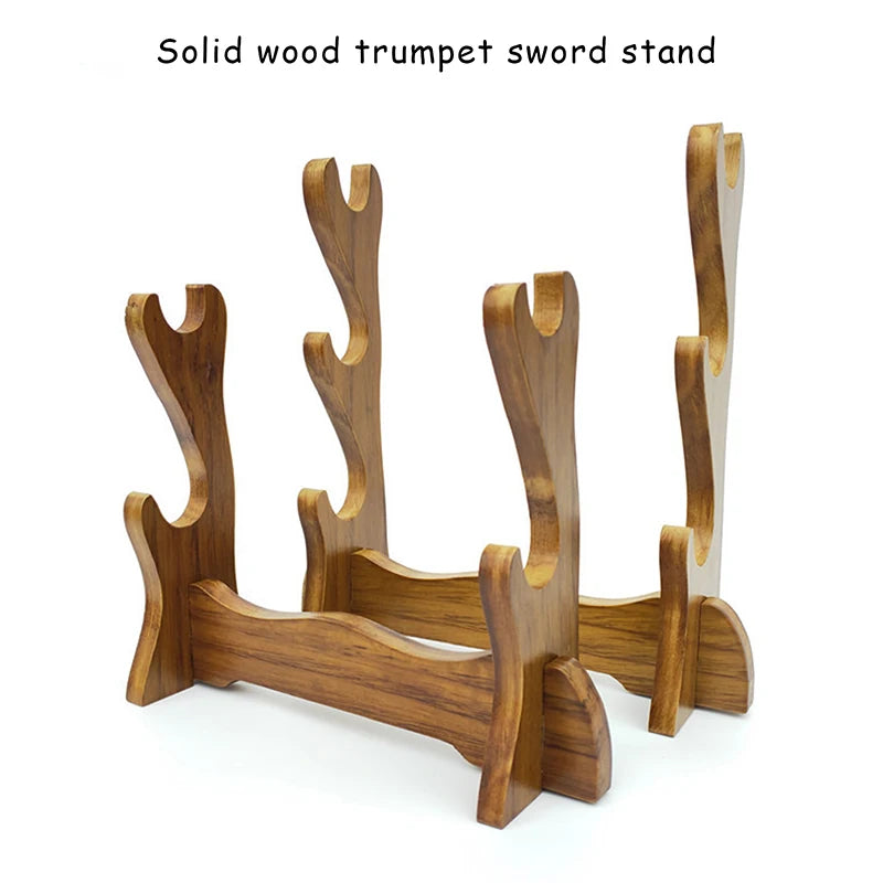 Knife Cosplay Sword Magic Wand Storage Rack Bracket Solid Wooden Qme