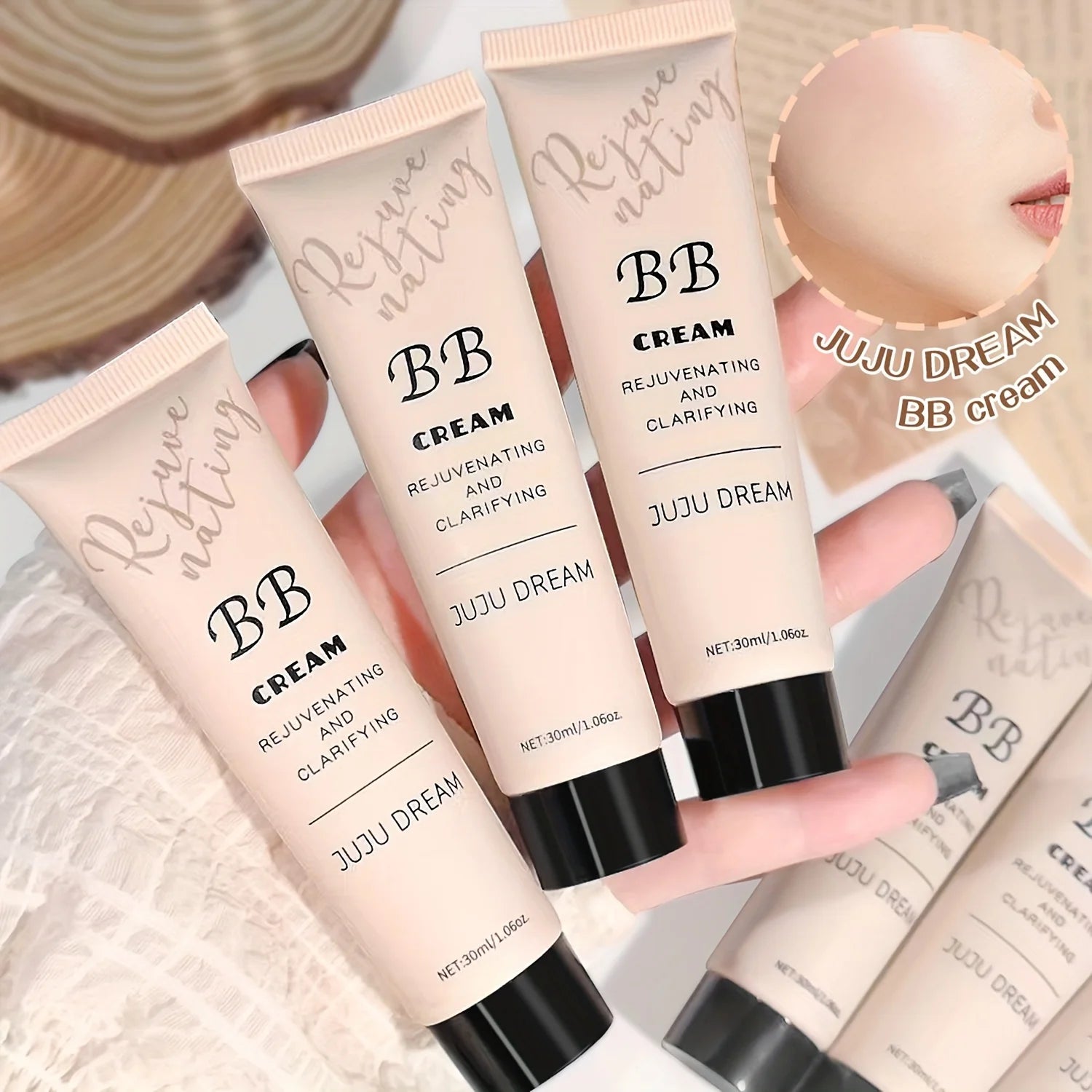 Natural Concealer BB Cream, moisturizing and nourishing, Korean natural translucent primer, long-lasting for all skin types Qme