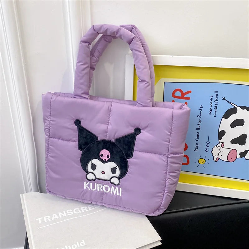Cute Cartoon Plush Bag Handbag Single Shoulder Crossbody Soft Stuffed Qme Kuromi
