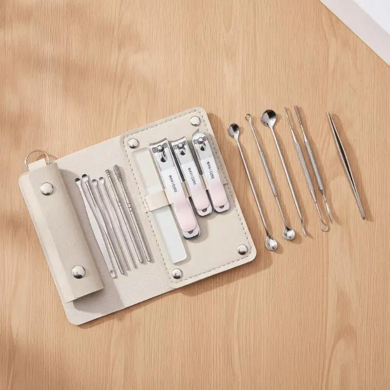 10-Piece Professional Nail Clippers Stainless Steel Manicure Pedicure Qme