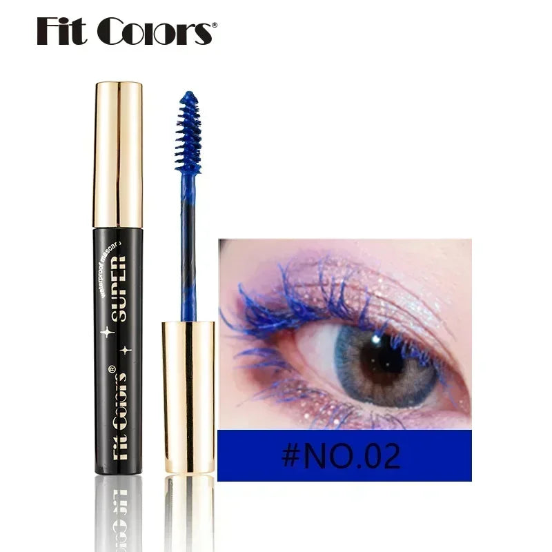 5D Silk Fiber Mascara Lash Color Mascara Waterproof 14 Colors 3D Mascara Eyelash Extension Thick Lengthening Eye Lashes Cosmetic Qme 02