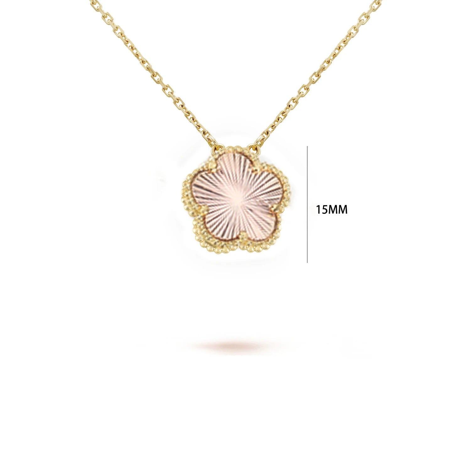 Gold/Silver Classic Natural Stone Five Leaf Flower Necklace Fashion Women Flower Jewelry Necklace For Daily Wear Free Shipping Qme 18
