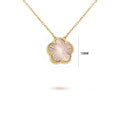 INS Hot Selling 15mm Natural Stone Five Leaf Flower Set Bracelet Necklace Flower Jewelry For Women Free Shipping For Daily Wear Qme 37 Gold