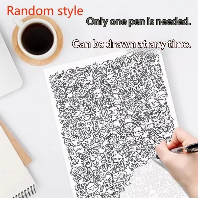 Decompression Copying Sketch Book Containing Rich Funny Elements Qme