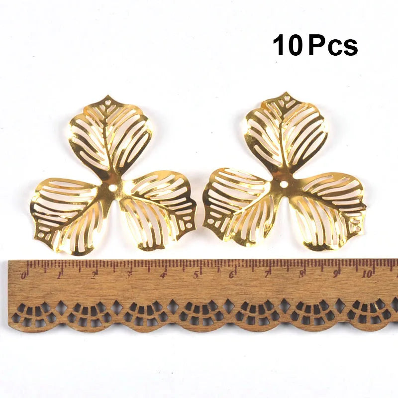 Flowers Antique Filigree Wraps Connectors For DIY Jewelry Accessories Findings Making Scrapbook Supplies Home Decor Metal Crafts Qme 50x50mm 10pcs